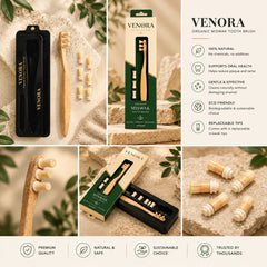 5x Organic Miswak Toothbrush Bundle